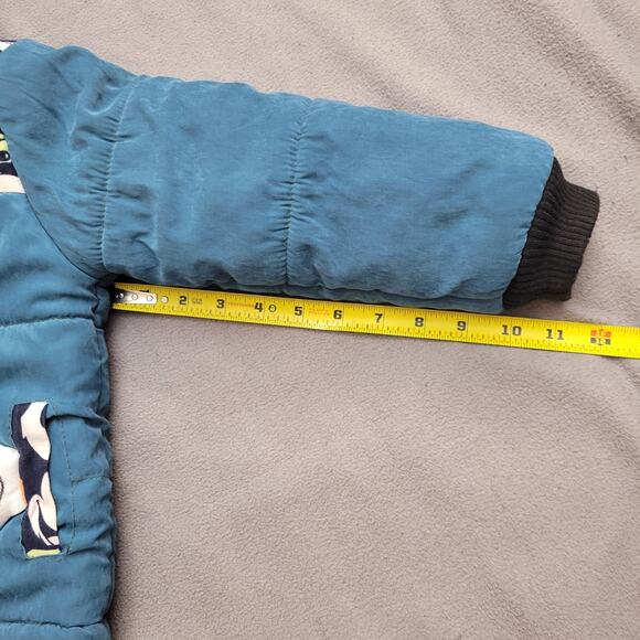 Mickey Winter Coat Toddler 3T Blue Hood Puffy Hands Pockets Lined Warm Outdoors - Picture 12 of 16